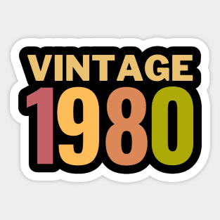 vintage 1980 Sticker